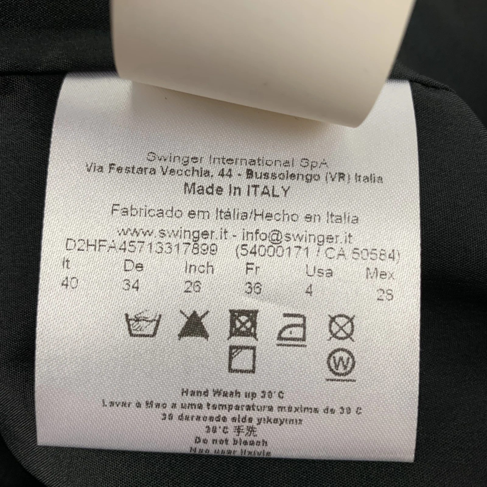 Abito a turni nero VERSACE JEANS taglia 4 cotone borchie