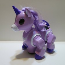 Vivitar Robo Dancing Robot Unicorn Purple Lavender Bump 'N Go Wiggling Head EUC