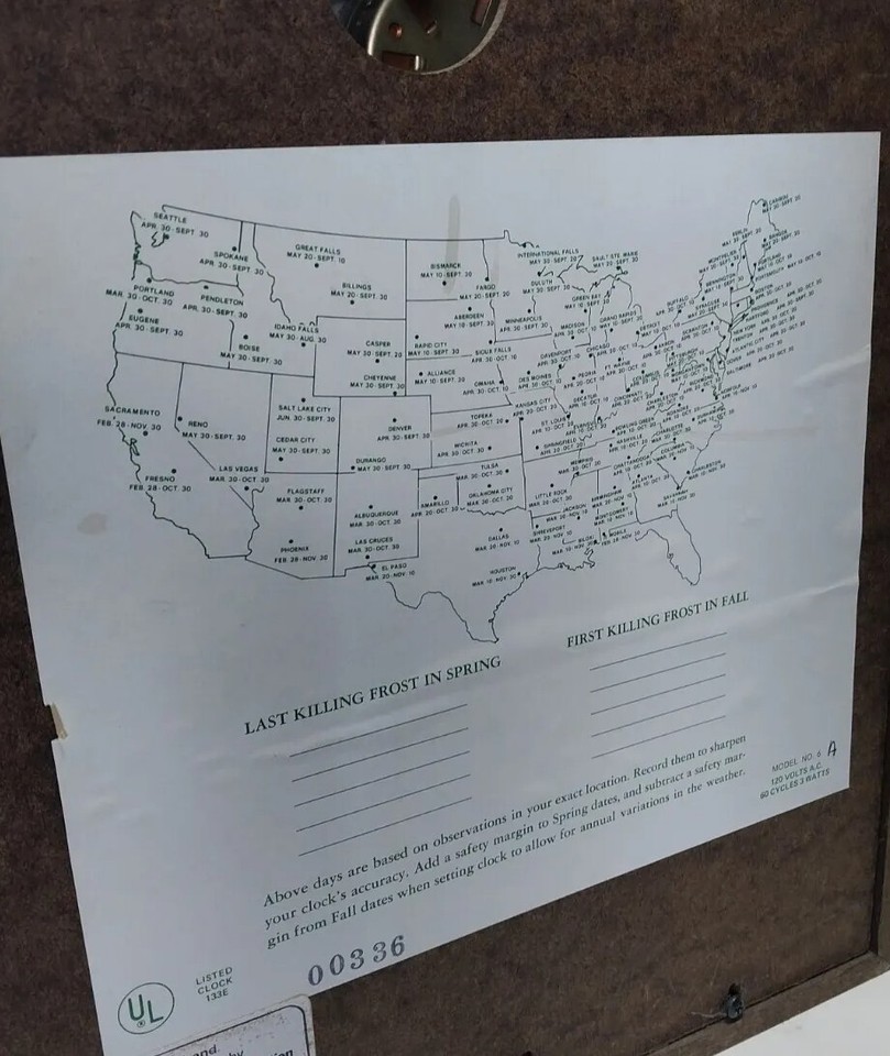 Vintage Mechtronics Fairfield Planters Clock Moon Time To Plant Model 6