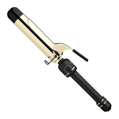 New and Improved 24K Gold Professional 1.5'' Extended Barrel Curling Iron with Cl
