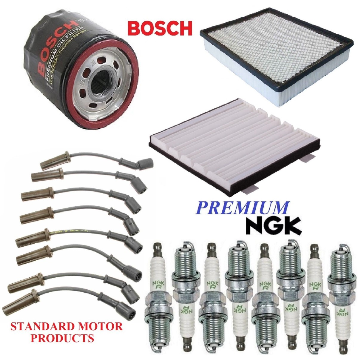 Tune Up Kit Filters Wire Spark Plugs For CADILLAC ESCALADE ESV V8