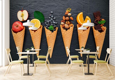 3D Ice Cream Style G8994 Wallpaper Wall Murals Removable Self-adhesive Erin