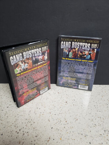 GANG BUSTERS Volume 1 & Volume 2 DVDs 1942 George Armstrong MOB Gangsters - Imagen 2 de 2