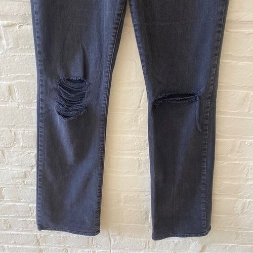 7 For All Mankind || Tall High Rise Bootcut Jeans in Duarte Wash Black Gray 26 - Picture 4 of 13