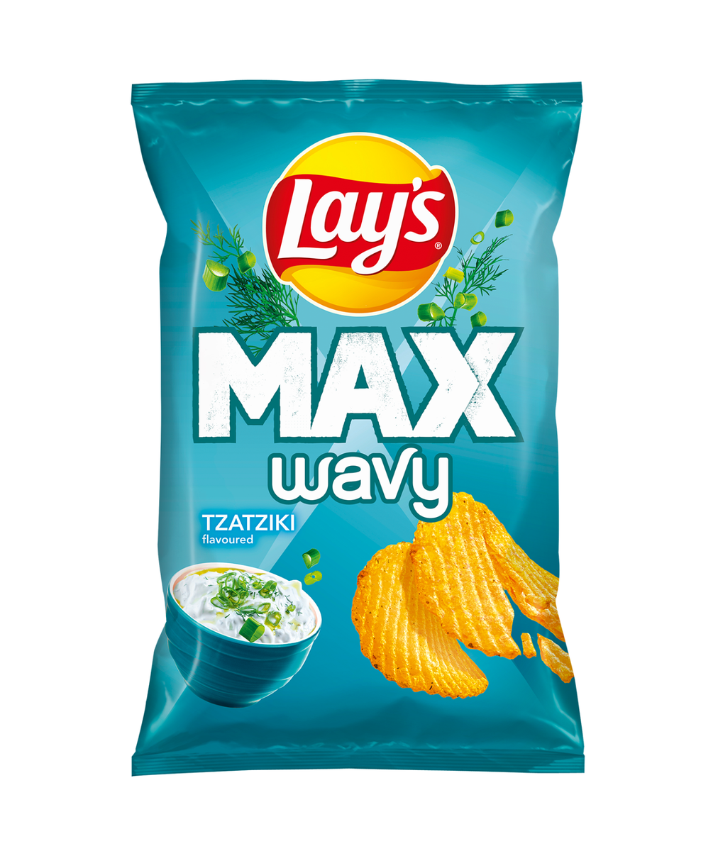 LAYS MAX Wavy Tzatziki Flavor Potato Chips Snacks 120g 4.2oz | eBay