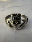 Vintage 925 Sterling Silver Claddagh Ring Size 10.5