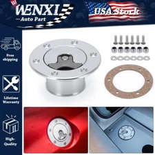 Aluminum Billet Fuel Cell Surge Tank Cap Flush Mount 6 bolt Opening ID 35.5mm