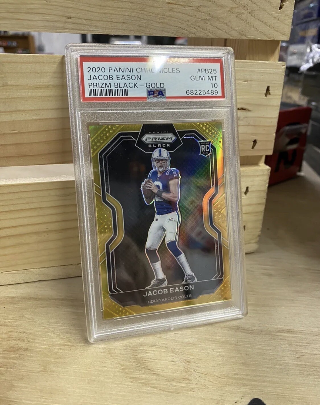 Jacob Eason Panini Chronicles Prizm Black #PB25 Gold