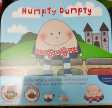 Robert Frederick RARE ENSEMBLE DE VAISSELLE EN MÉLAMINE HUMPTY DUMPTY dans son étui NEUF