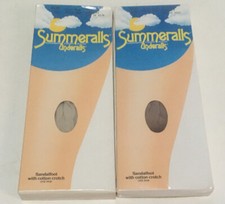 Vintage 80's Summeralls Underalls Queen Size Pantyhose Lot of 2 size A - B