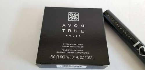Avon Duo True Color Eyeshadow Quad Warm Sunrise & Love at First Lash Mascara NIP - Picture 3 of 6