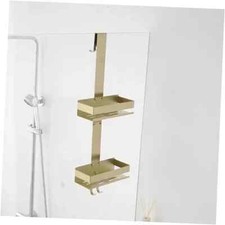Gold Shower Caddy Over Shower Door - 2 Tier Hanging Shower Caddy Organizer No