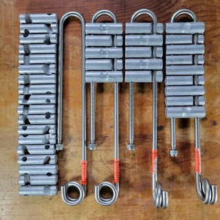 Climbing Friction Rack Descender Set Stainless Steel w/ Aluminum Bars