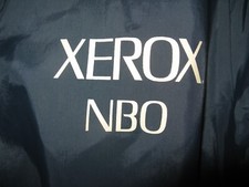 Vintage PROMO Xerox NBO Windbreaker Men Large Jacket Coat Blue Lined Webster NY