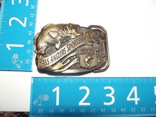 Vintage Belt Buckle Bass Anglers Sportsman Society Fishing