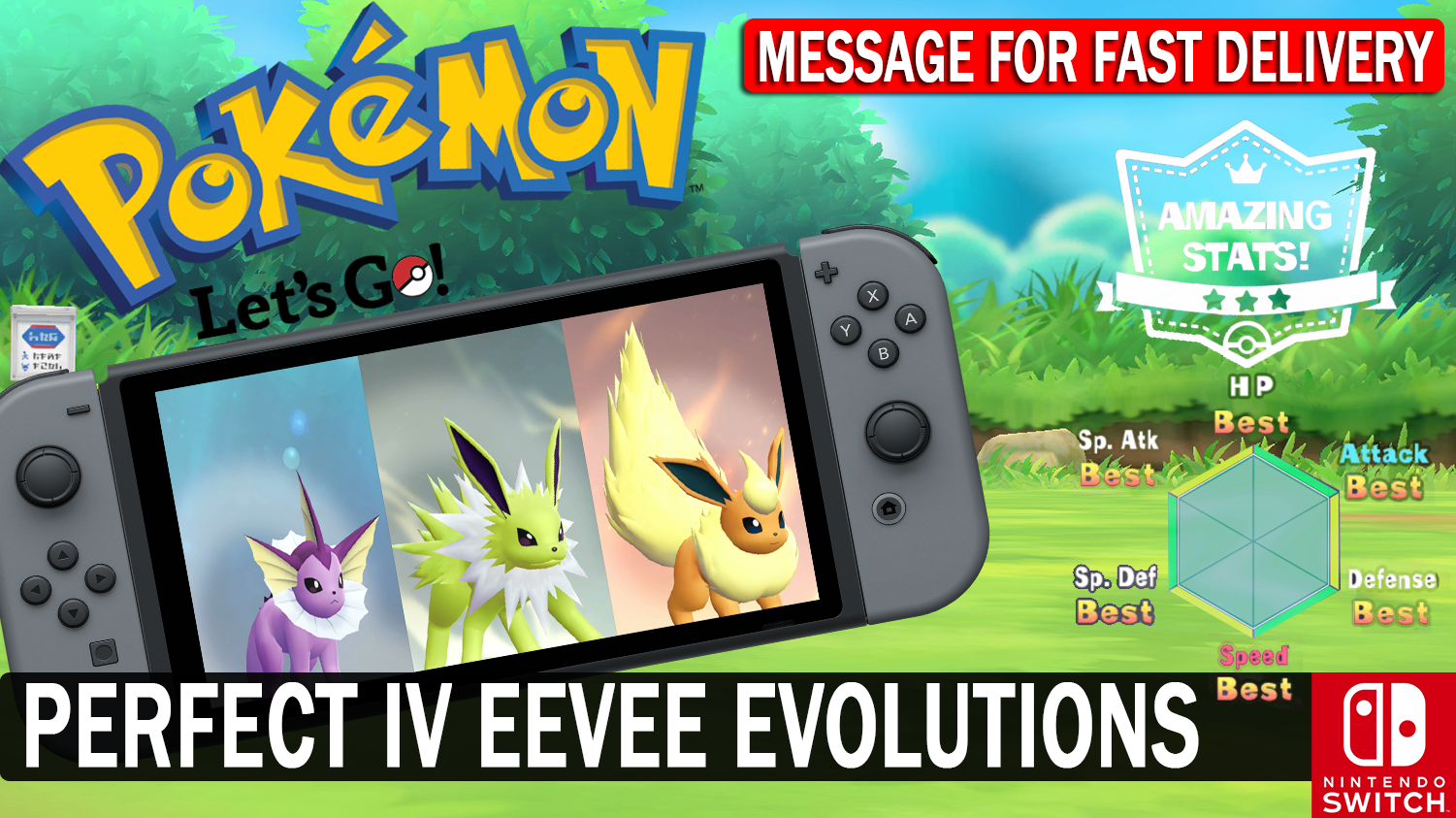 Eevee evolutions, Shiny Eevee, Shiny Flareon, Shiny Jolteon, Shiny