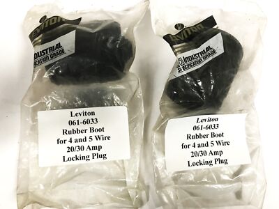 Leviton Rubber Boot for Locking Plug 061-6033 [Lot of 2] NOS