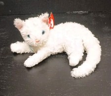 Ty Beanie Babies Starlett White Cat Fluffy-Nap 2001 Retired