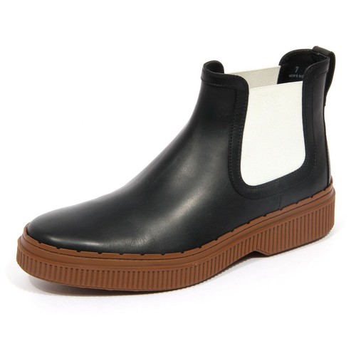 G2208 beatles stivaletto uomo TOD'S black/white leather boot shoe man | eBay