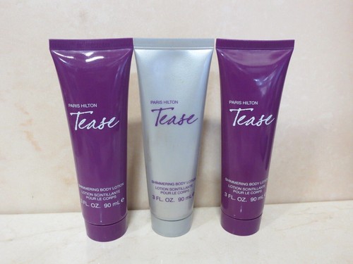 PARIS HILTON TEASE SHIMMERING BODY LOTION 3 OZ LOT OF 4