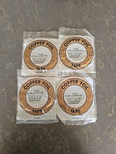 COPPER FOIL TAPE. SILVER COATED FOIL. 3/16" X 36 YDS. NEW IN PACKAGE 4 Pkgs