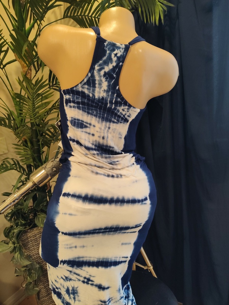 YFB Young Fabulous & Broke Halter Tie-Dye Dress Blue White Small | eBay YFB Young Fabulous & Broke Halter Tie-Dye Dress Blue White Small | eBay