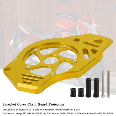 Sprocket Cover Chain Guard Protection For Kawasaki Ninja Vulcan 650 ER-6N Gold R
