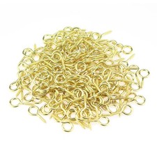 100 Pieces 3 Screw Eyes Screw in Eye Hooks Metal Screw Eye Pins Hooks Brass ...
