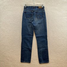 90s Vintage Tommy Hilfiger Jeans 2 4 25 26 Womens Straight Tapered Leg Mid Rise