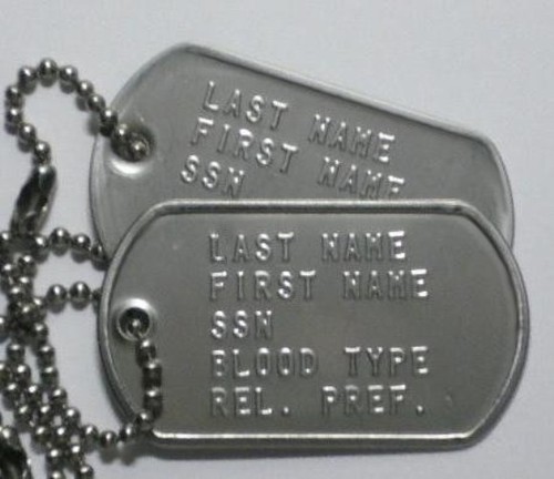 US ARMY AUTHENTIC PERSONALIZED DOG TAGS. MUST SEE!  - Picture 1 of 1