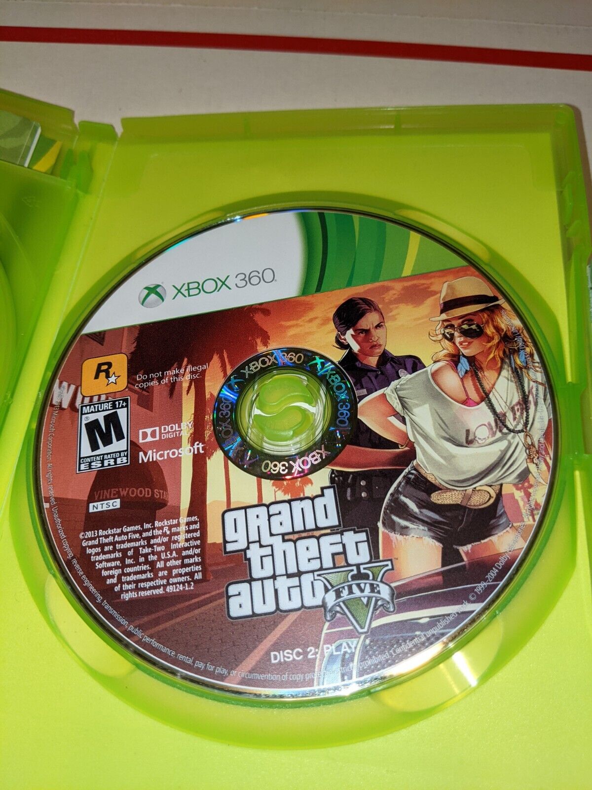 GTA V 5, Grand Theft Auto V - Xbox 360, 2013 Eng EU Glossy Logo First  Release