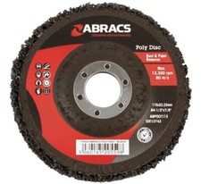 ABRACS 115mm (4.1/2") Abrasive POLY STRIP Sanding Discs - RUST REMOVER - D33198