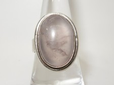 Vintage Light Purple Sterling Silver Ring Cracked Size 8 Amethyst 