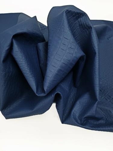 Crocodile Fake Leather Vinyl Fabric GATOR Embossed Texture 54" Wide By The Yard - Picture 84 of 89