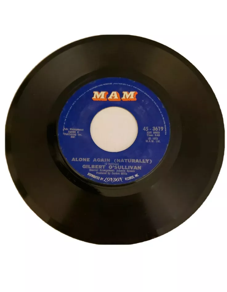 Gilbert O'Sullivan 45 RPM Save It / Alone Again (Naturally)