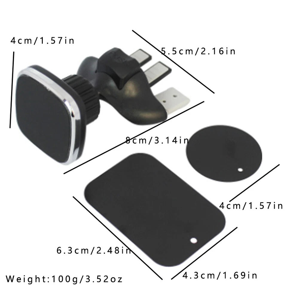 Магнитный держатель для телефона на решетку вентиляции автомобиля упаковка 2 шт. США простая установка подставка подставка - Изображение 4 из 4