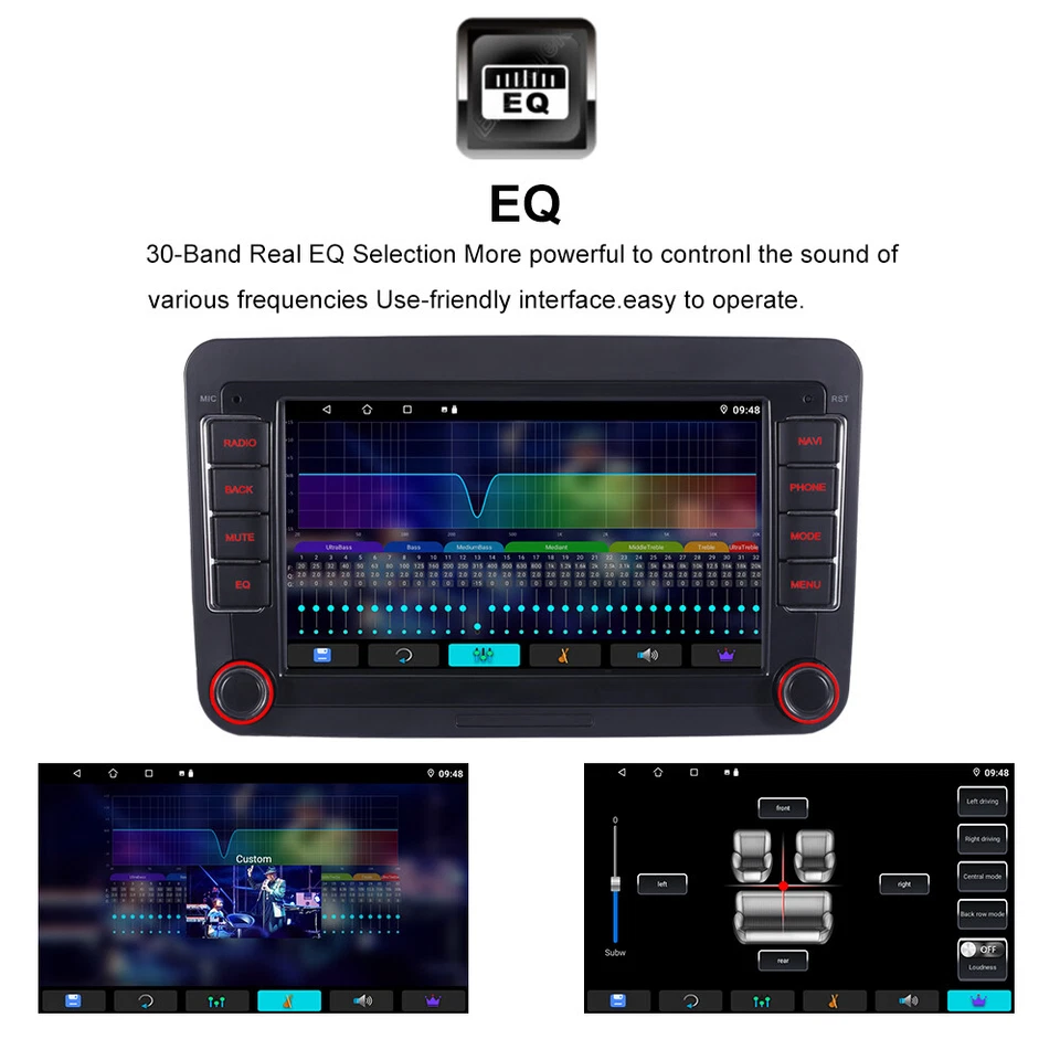 Android 13 Autoradio 7" 3GB+32GB Für VW GOLF 5-6/Passat Skoda DAB+ CarPlay Navi - Bild 4 von 4