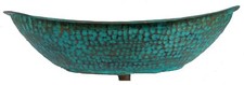 Mini Small Green Patina Aged Oxidized Copper Bathroom Vanity Sink Bathtub Basin