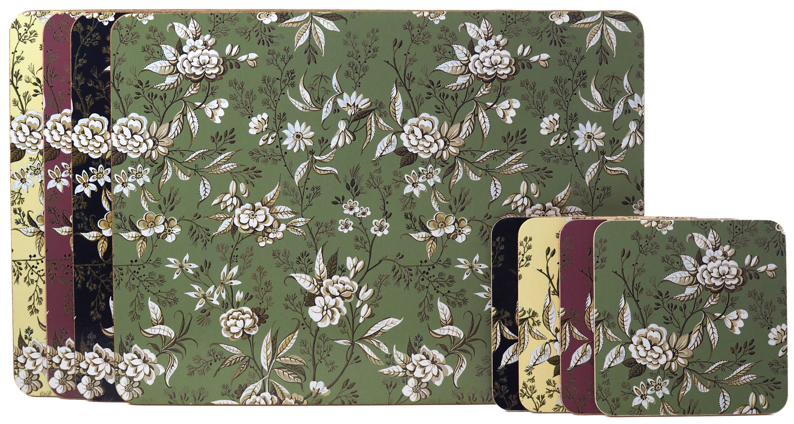 Hardback Placemats & Coasters - William Kilburn Flowers - Set of 4