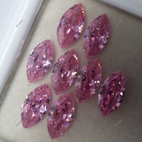 Pink Sapphire Color Marquise Cut 15 Pcs Natural CERTIFIED Loose Gemstone 7x5 mm - Picture 2 of 15