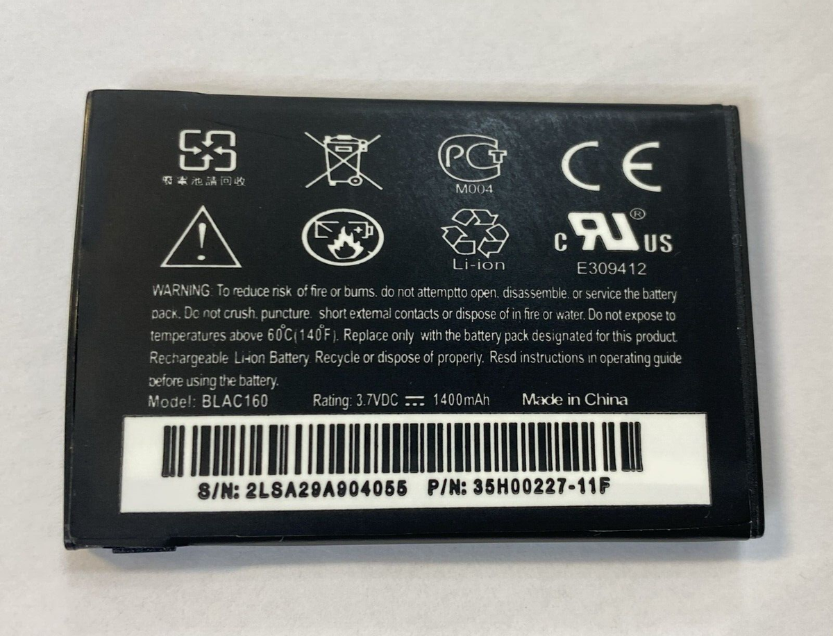 Genuine HTC BLAC160 Battery For HTC Blackstone 100 T8282 Touch HD - 1400mAh 2236