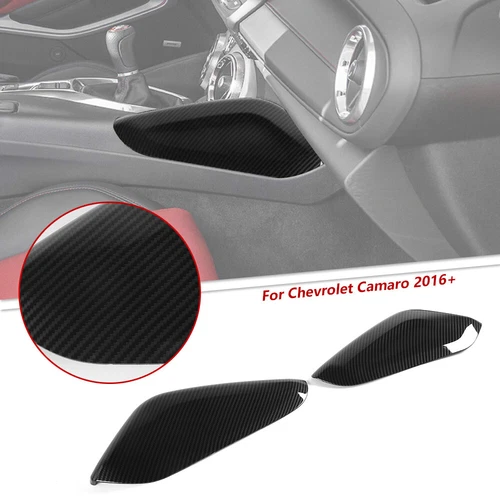 Interior Gear Shift Side Panel Trim Cover For Chevrolet Camaro 2016+Carbon Fiber - Picture 1 of 8