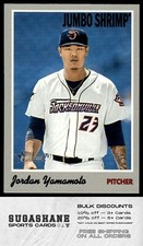 2019 Topps Heritage Minor 57 Jordan Yamamoto Jumbo Shrimp Baseball Card