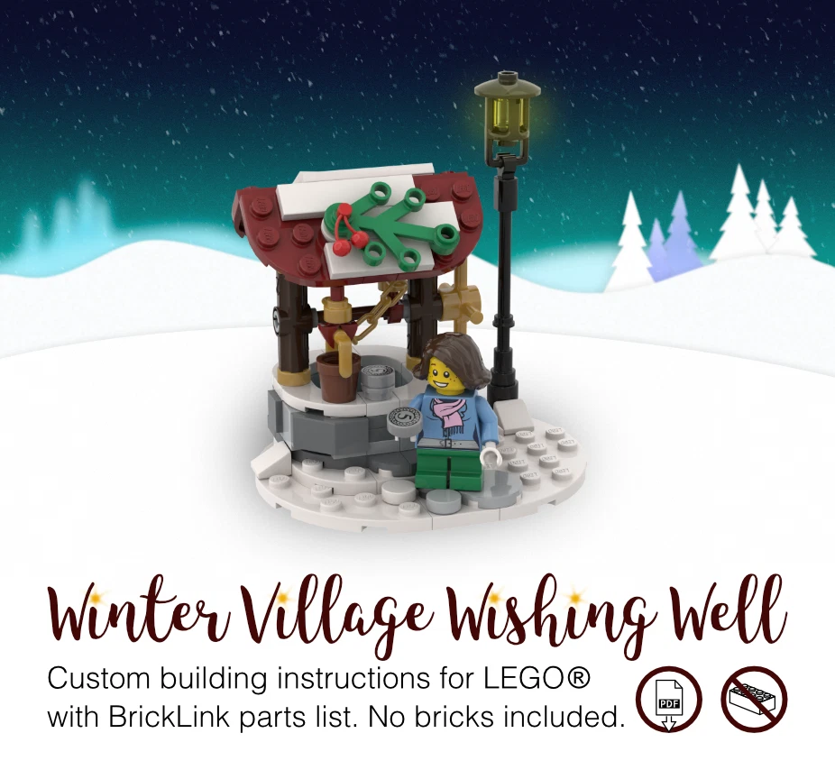 Lego Winter Village Wishing Well PDF instructions for Moc fits 10222 10229 10235
