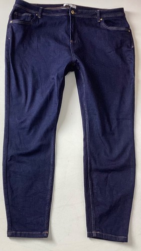 Ladies NEXT Skinny Mid Rise Dark Blue Jeans Size 22 R (427C) - 第 4/8 張圖片