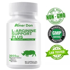 Amer Don L-Arginine 3000 MG, Extra Strength Nitric Oxide & Circulation Boost