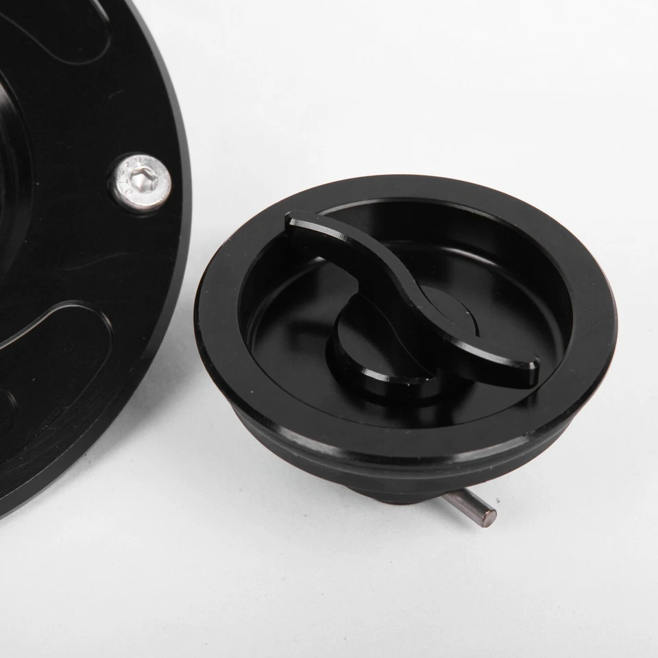 CNC Keyless Fuel Gas Tank Cap For Kawasaki Ninja ZX6R Z750/1000 ZRX1200 ZZR1200 Foto 3 de 4