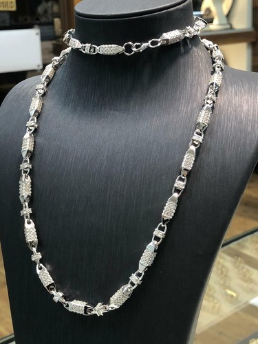 CZ BLOCK CHAIN 925 SOLID Sterling 