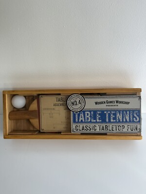 Tischtennis Holz Games Workshop Classic Tabletop Spaß Spiel komplett