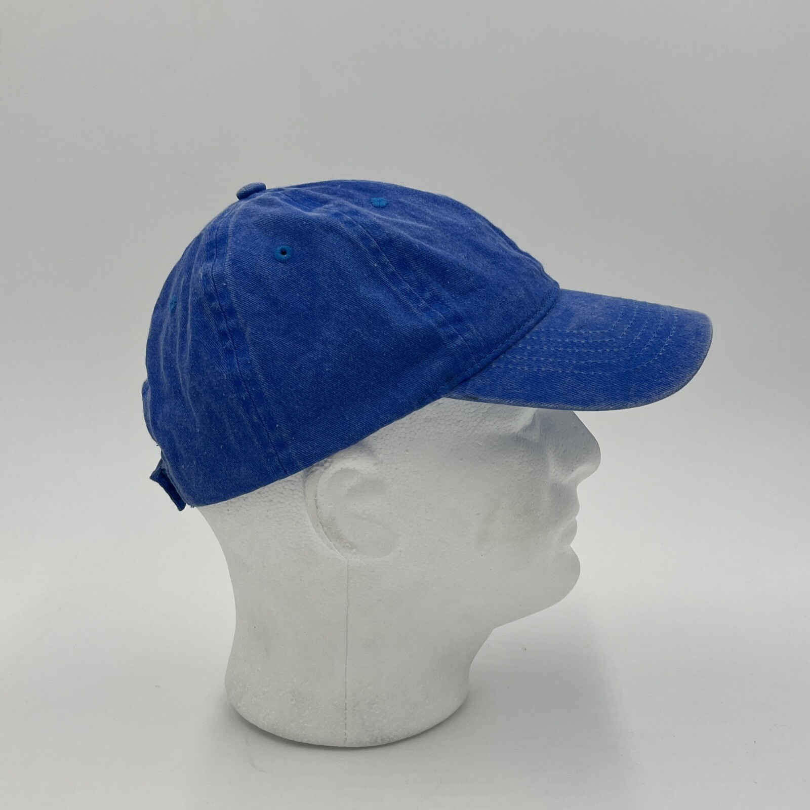 Vintage Solid Blue Cotton Unstructured Baseball C… - image 2